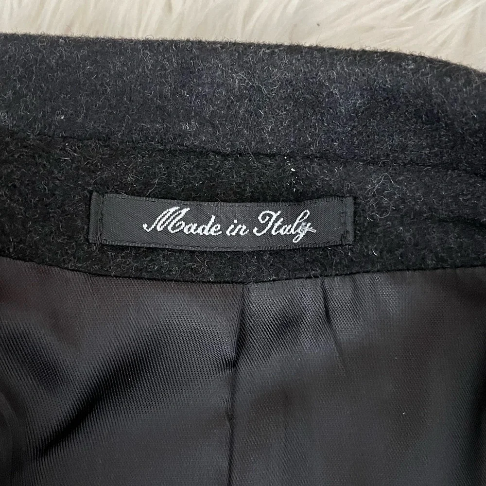 {Ragusa} Made In Italy Wool & Cashmere Blend Overcoat in Black - Mens 40